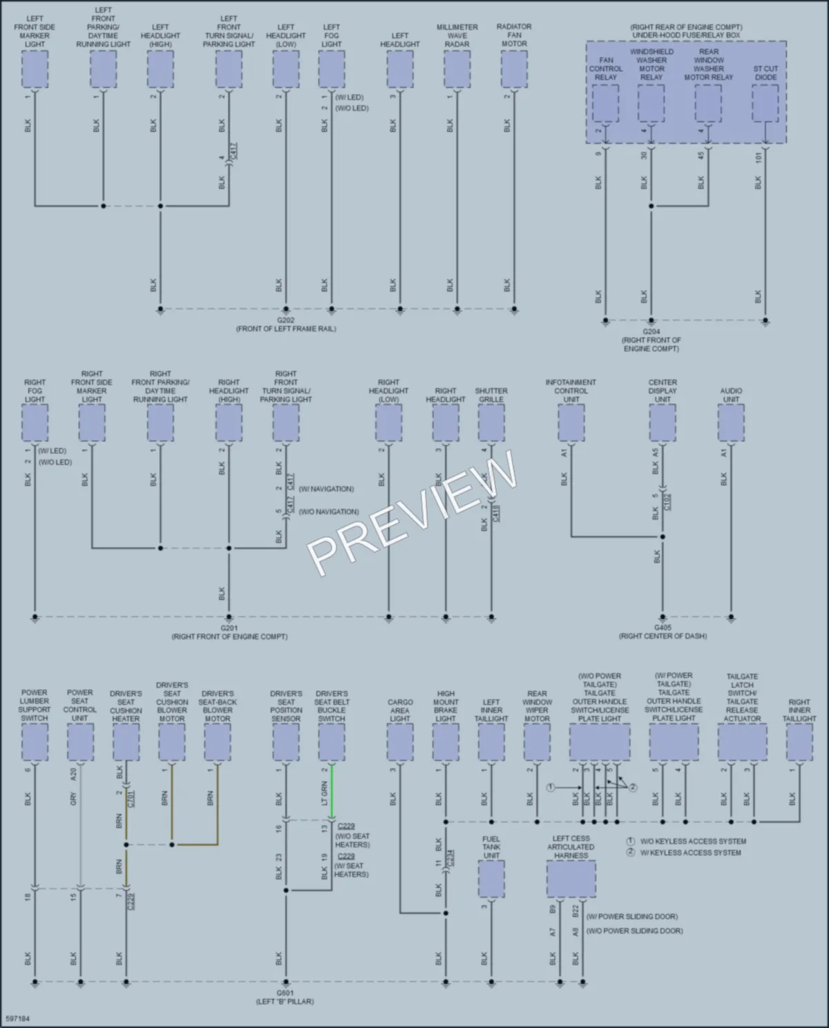 2018 Honda Odyssey Ground Distribution wiring diagram preview