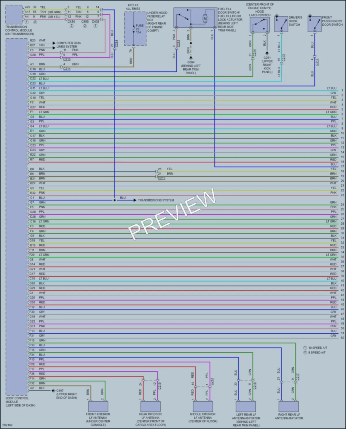 2018 Honda Odyssey Power Door Locks wiring diagram preview