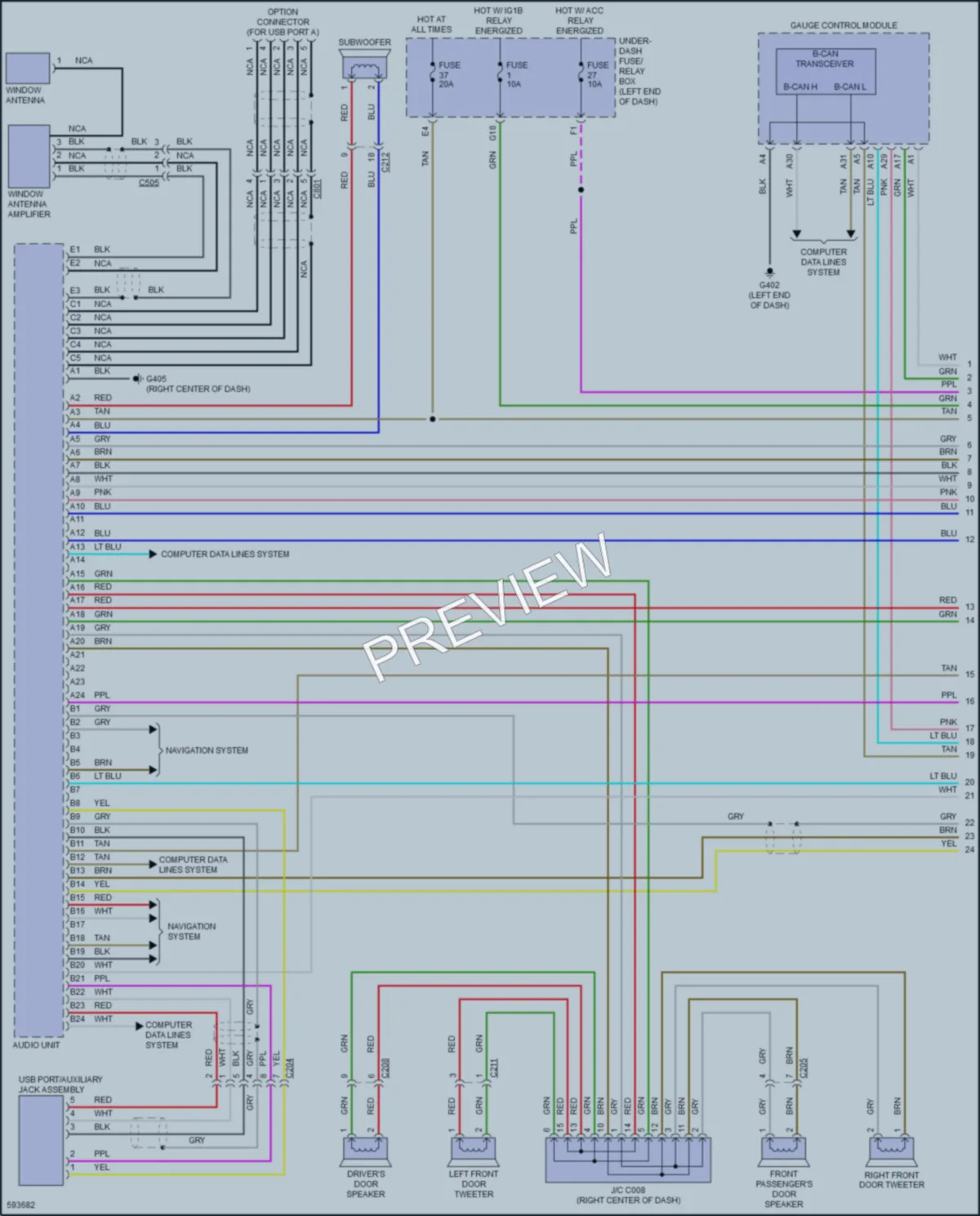 2018 Honda Odyssey Radio wiring diagram preview