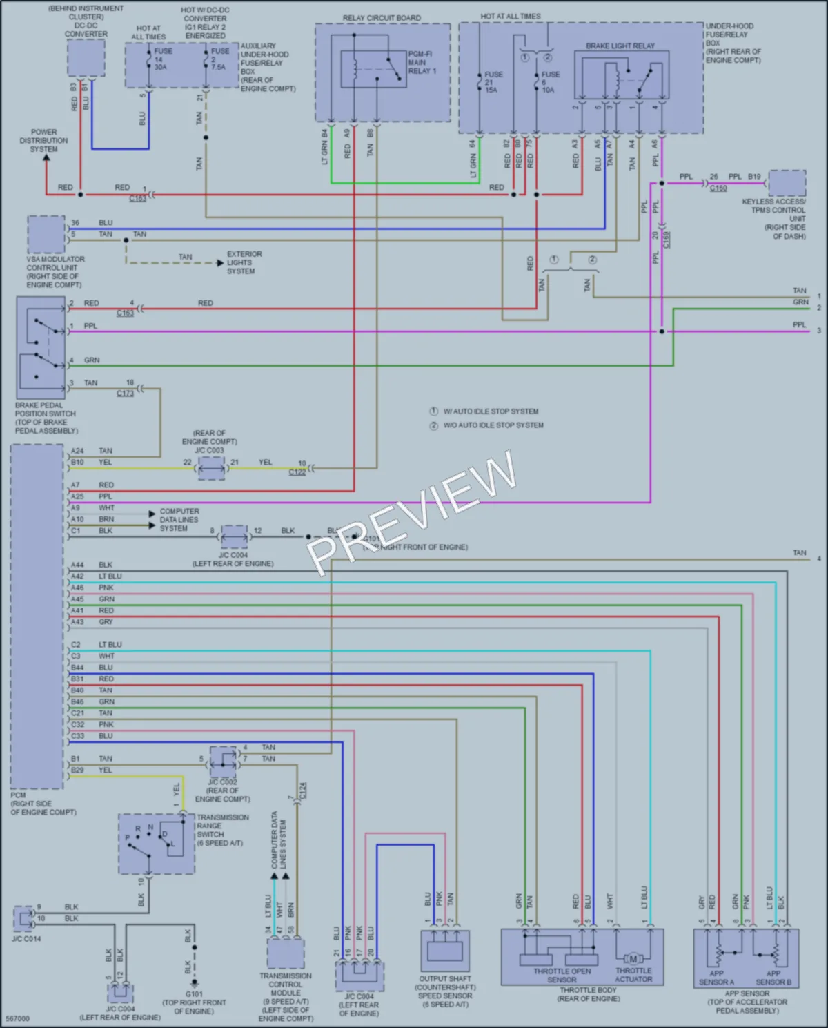 2018 Honda Pilot Cruise Control wiring diagram preview