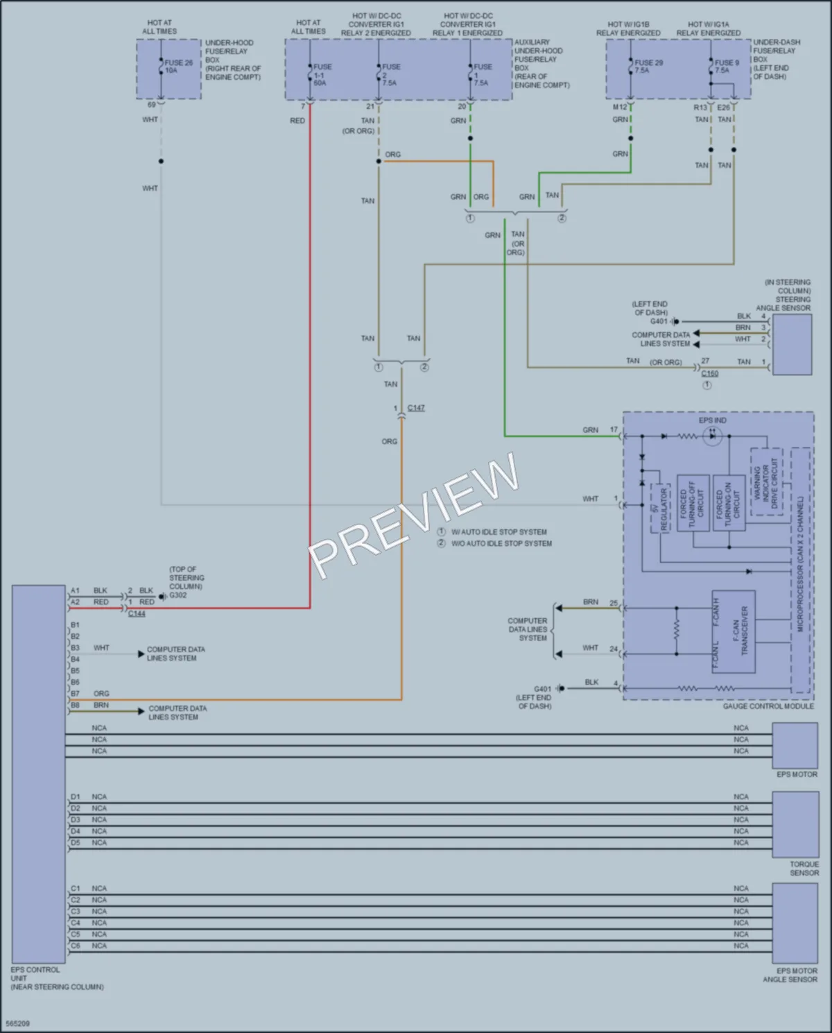 2018 Honda Pilot Electronic Power Steering wiring diagram preview