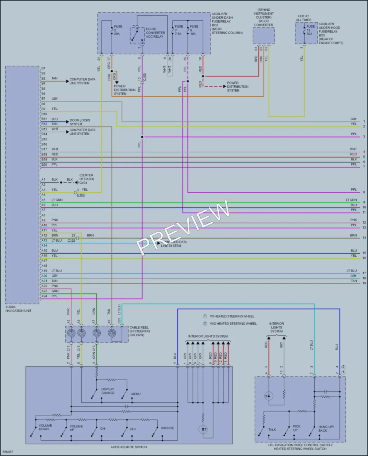 2018 Honda Pilot Radio wiring diagram preview