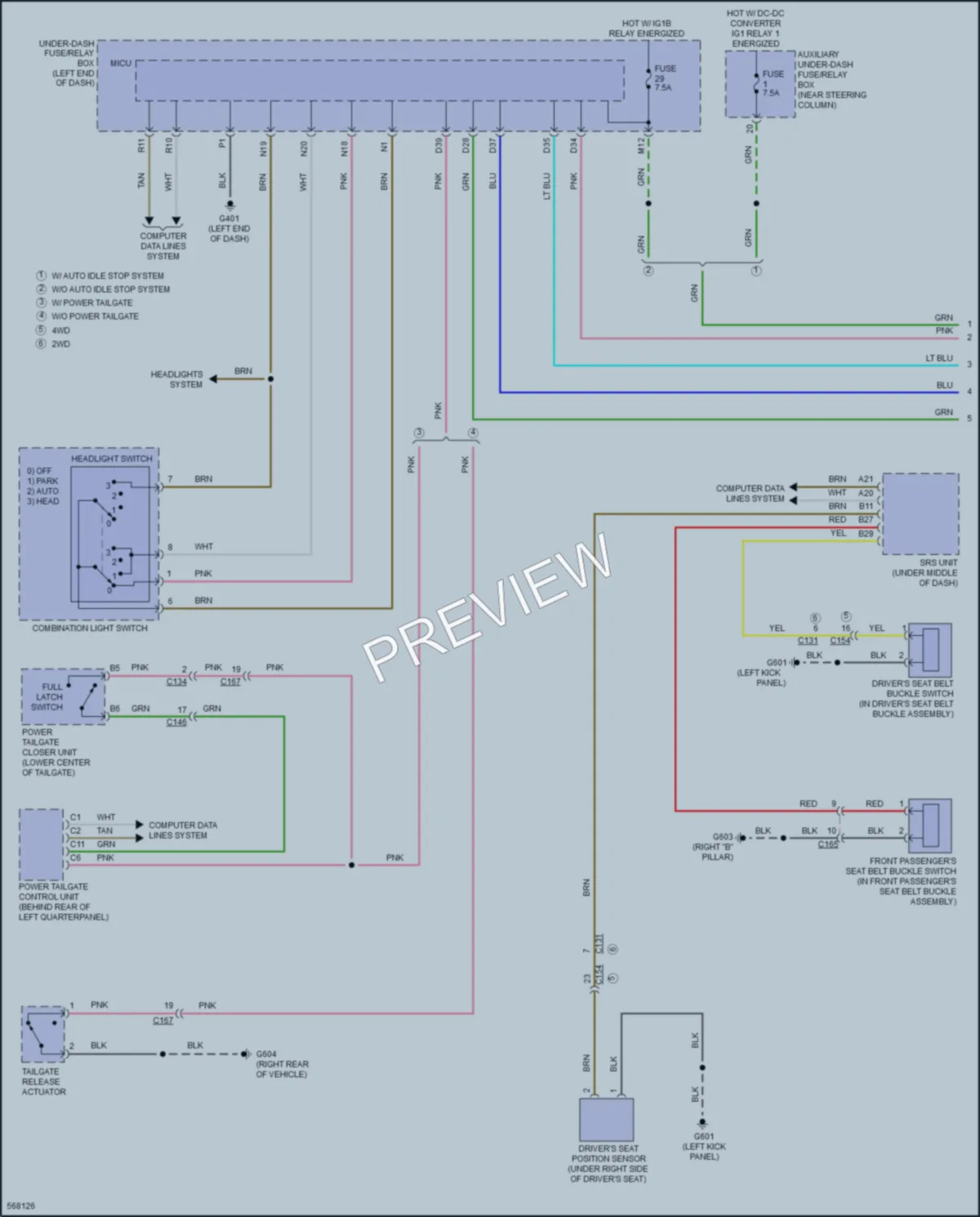 2018 Honda Pilot Warning Systems wiring diagram preview