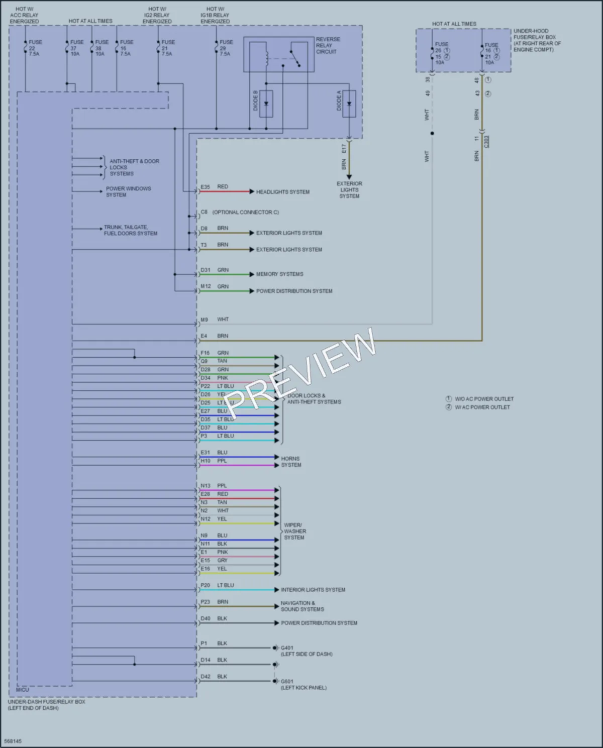 2018 Honda Ridgeline Body Control Modules wiring diagram preview