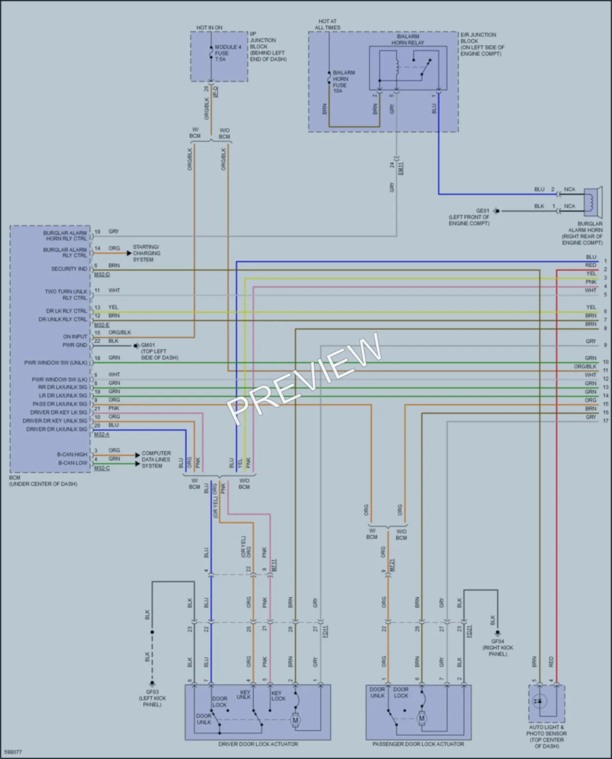 2018 Hyundai Accent Power Door Locks wiring diagram preview