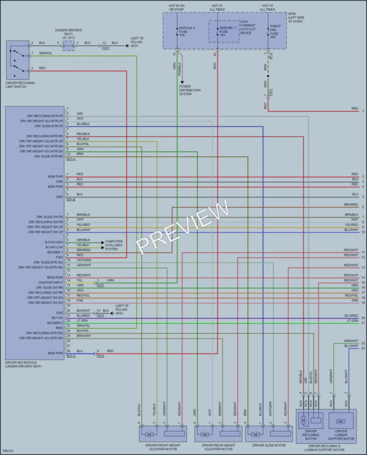 2018 Hyundai IoniqHybrid Memory Systems wiring diagram preview