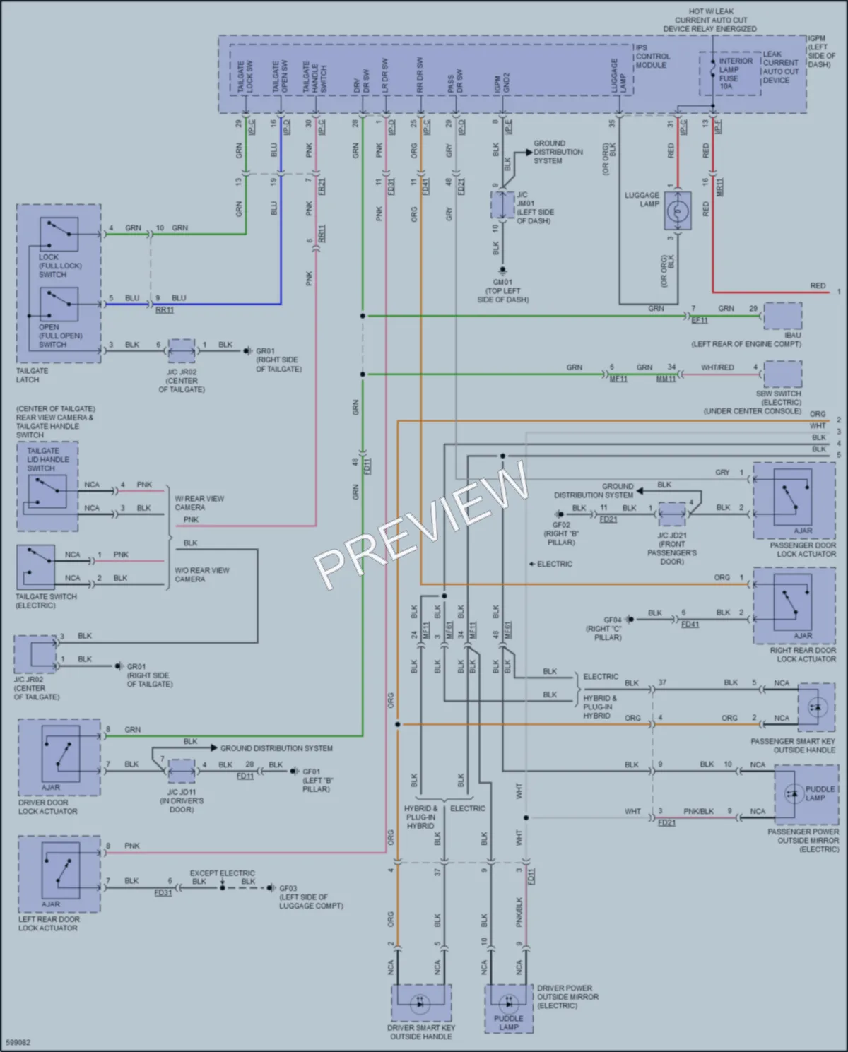 2018 Hyundai IoniqPlugIn Interior Lights wiring diagram preview