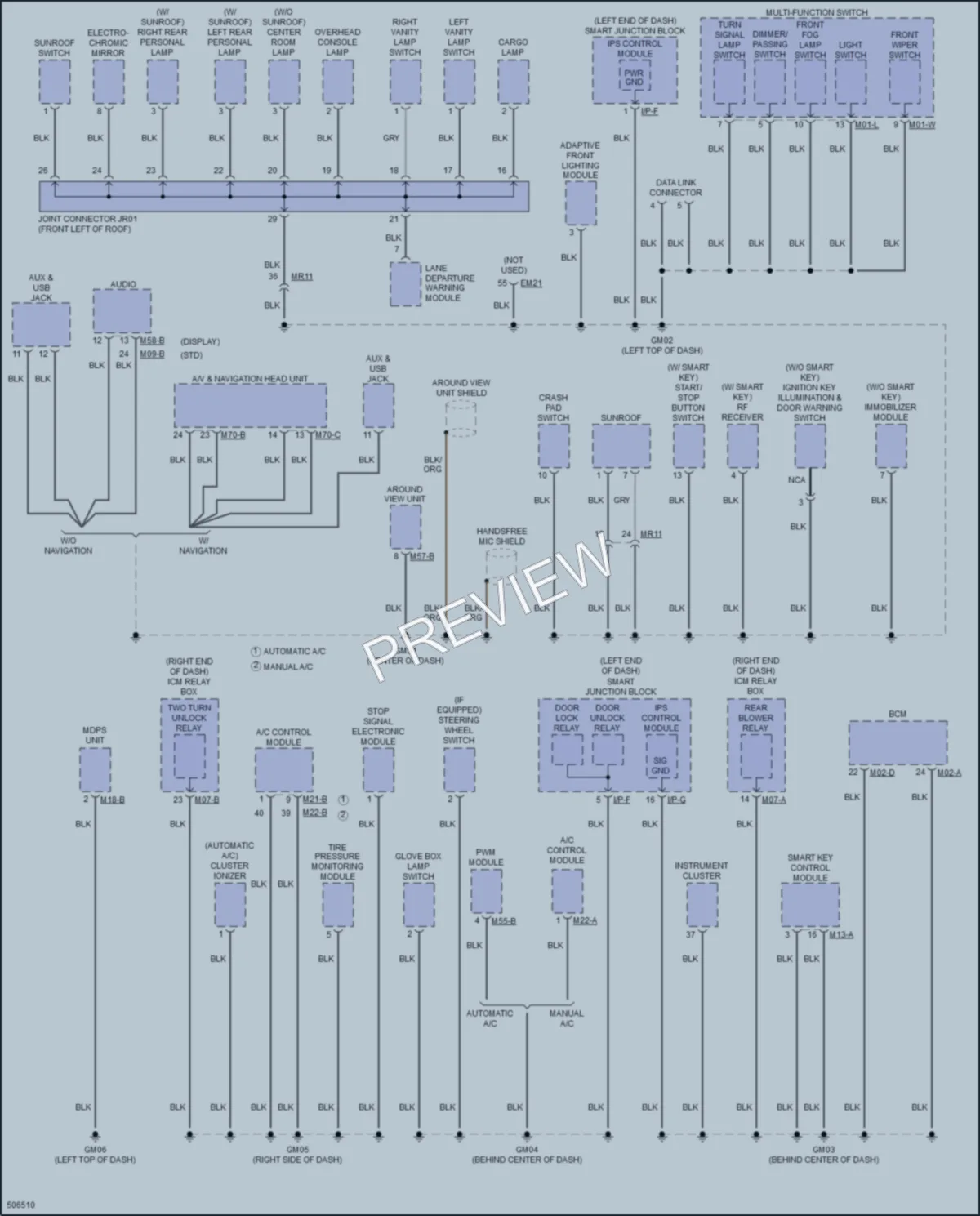 2018 Hyundai SantaFe Ground Distribution wiring diagram preview
