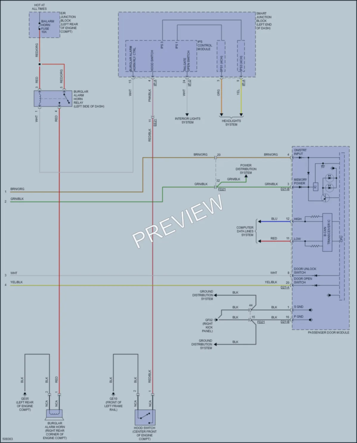 2018 Hyundai SantaFeSport Anti Theft wiring diagram preview