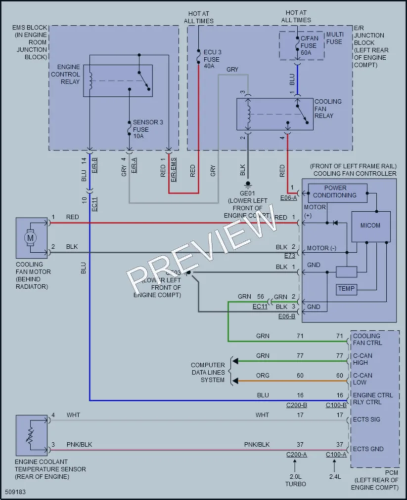 2018 Hyundai SantaFeSport Cooling Fan wiring diagram preview