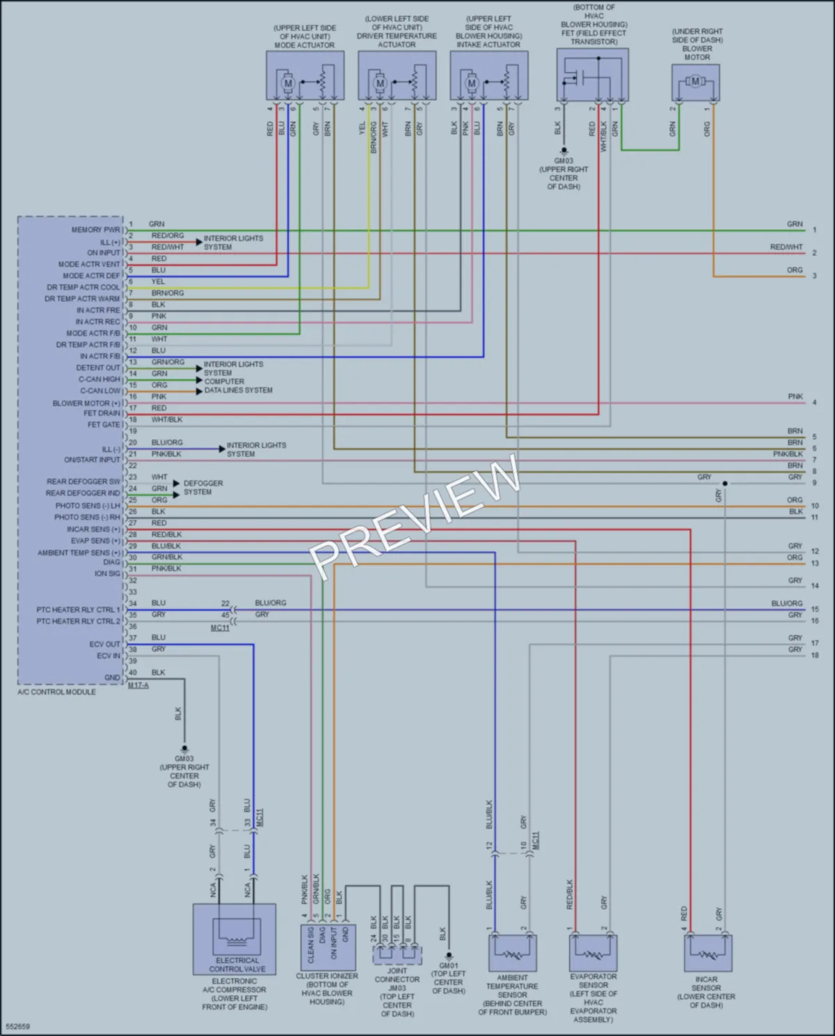 2018 Hyundai Tucson Air Conditioning wiring diagram preview