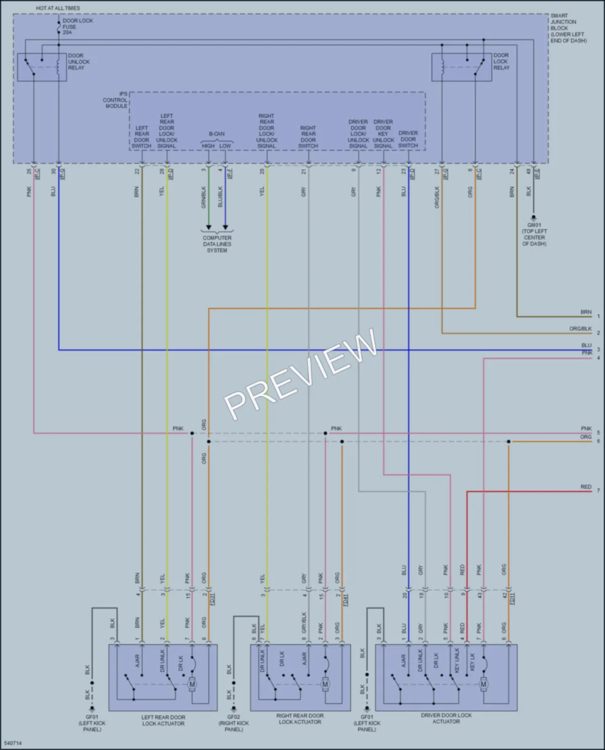 2018 Hyundai Tucson Power Door Locks wiring diagram preview