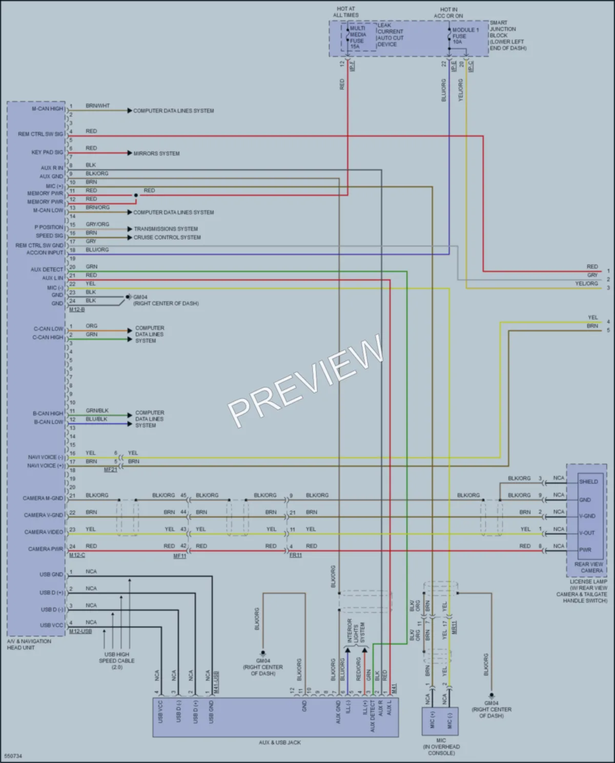 2018 Hyundai Tucson Radio wiring diagram preview