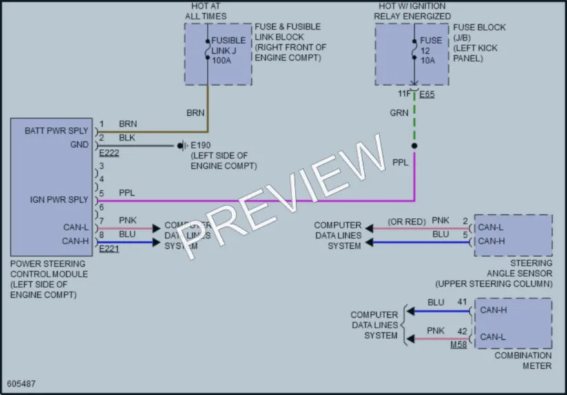 2018 Infiniti Q50 Electronic Power Steering wiring diagram preview