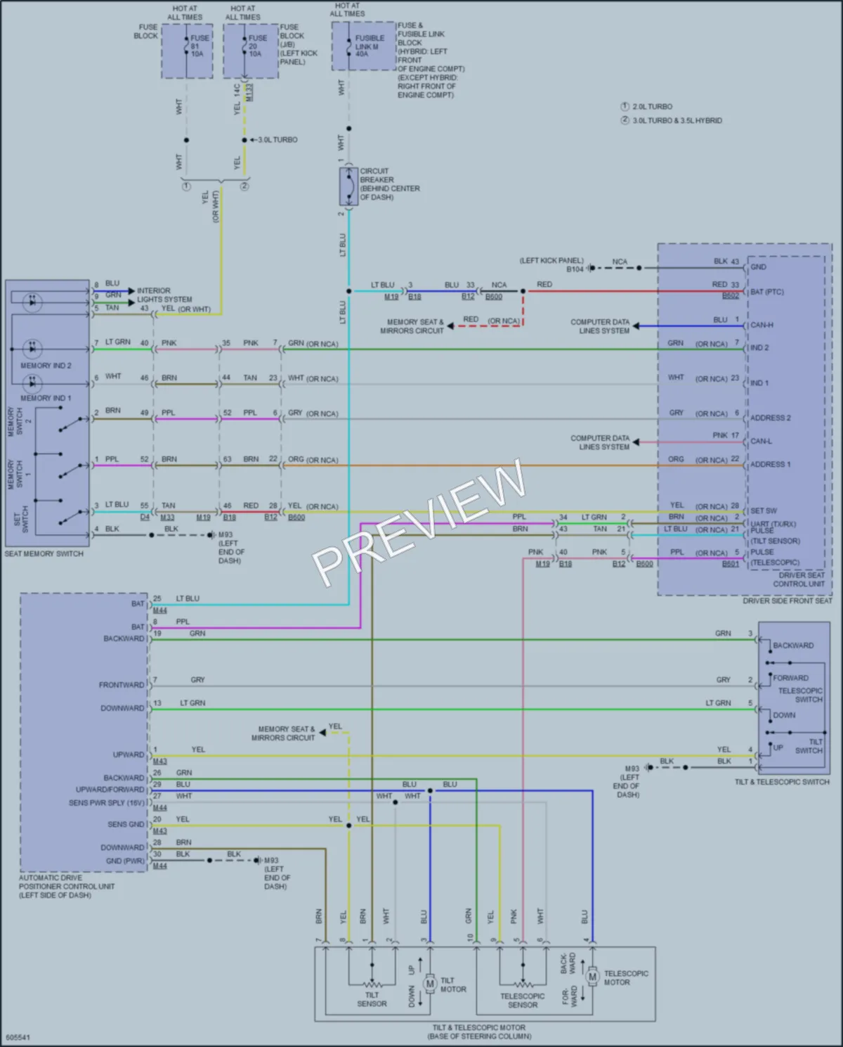 2018 Infiniti Q50 Memory Systems wiring diagram preview