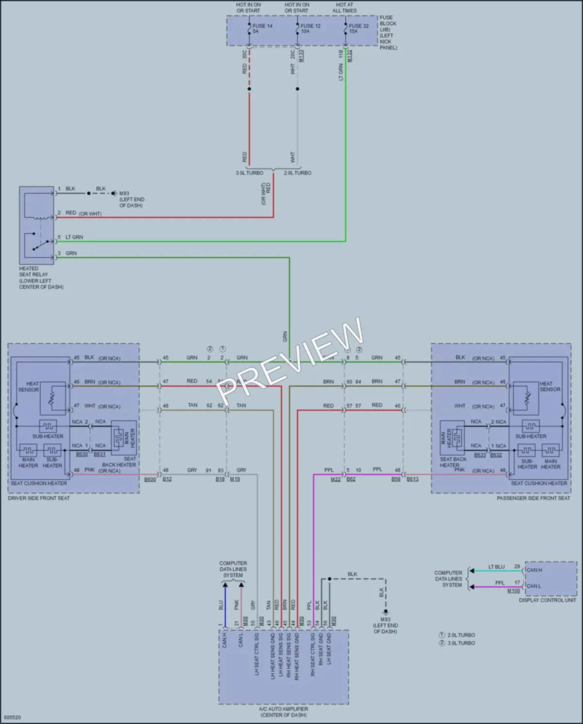 2018 Infiniti Q50 Power Seats wiring diagram preview
