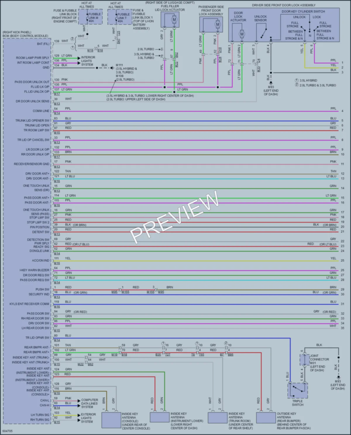 2018 Infiniti Q50Hybrid Anti Theft wiring diagram preview