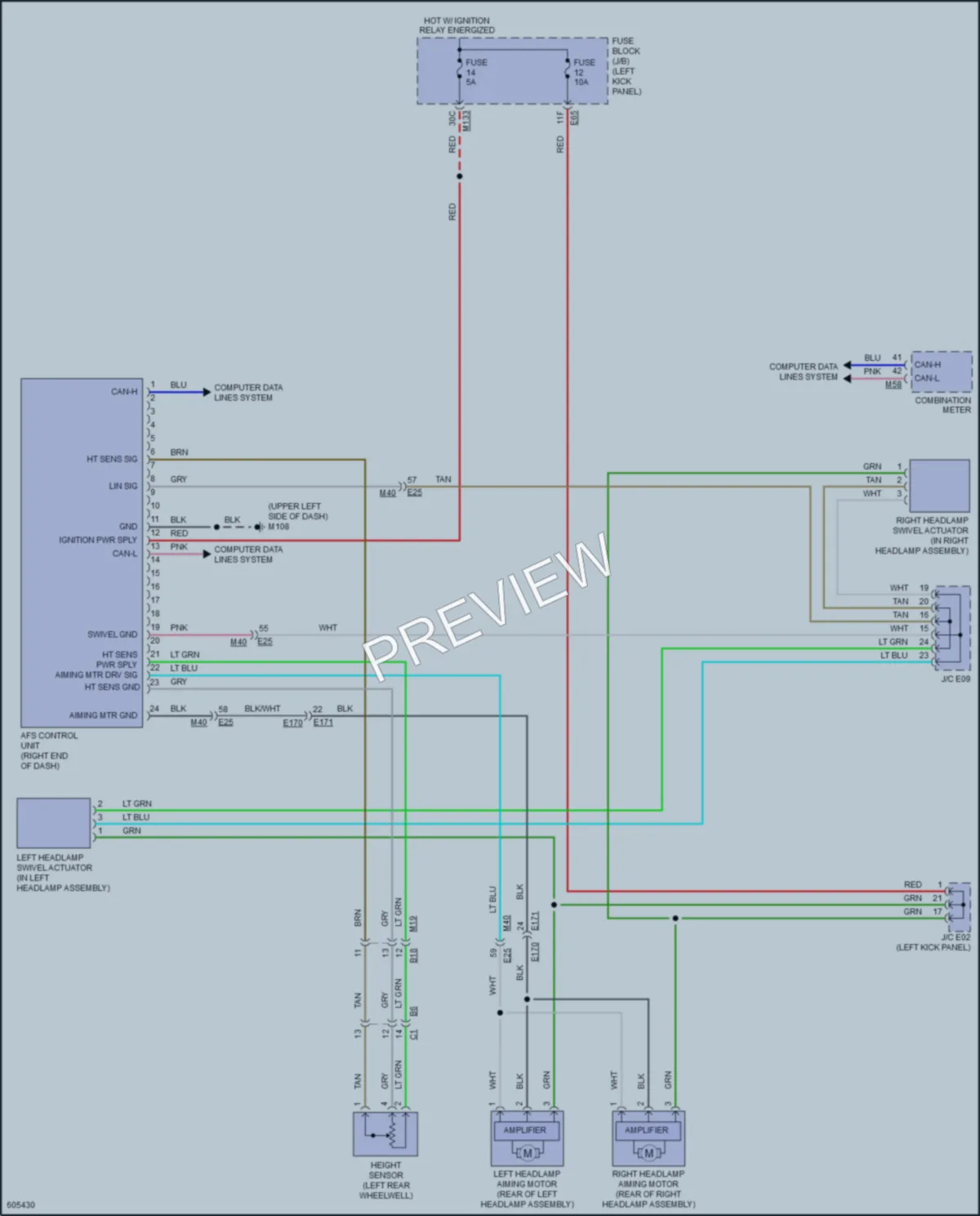 2018 Infiniti Q50Hybrid Headlights wiring diagram preview