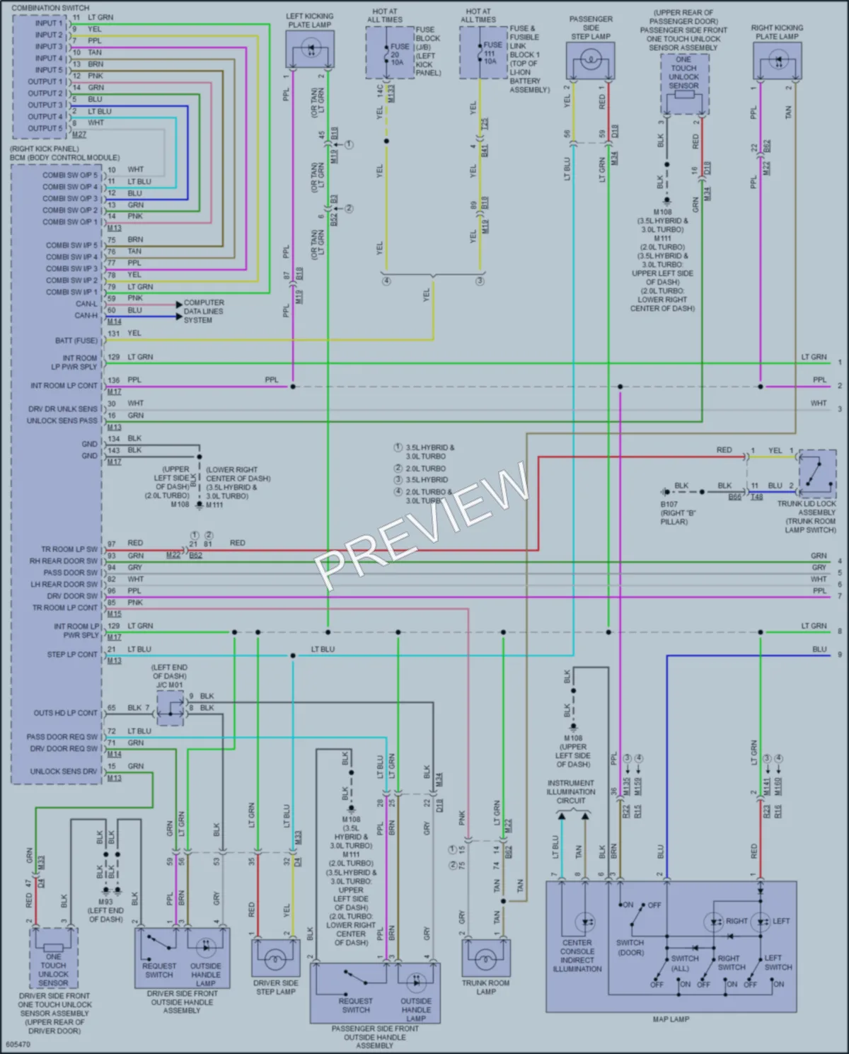 2018 Infiniti Q50Hybrid Interior Lights wiring diagram preview