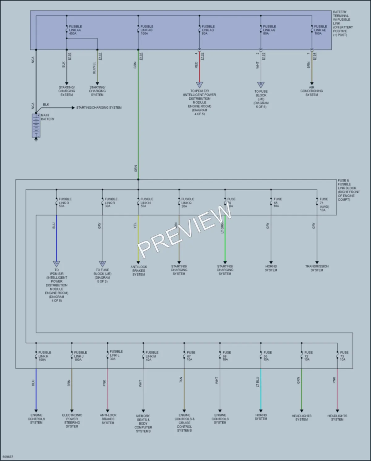 2018 Infiniti Q50Hybrid Power Distribution wiring diagram preview