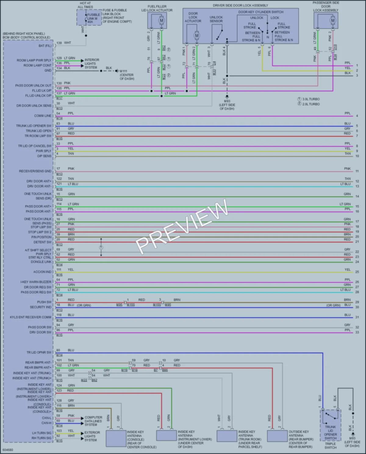 2018 Infiniti Q60 Power Door Locks wiring diagram preview