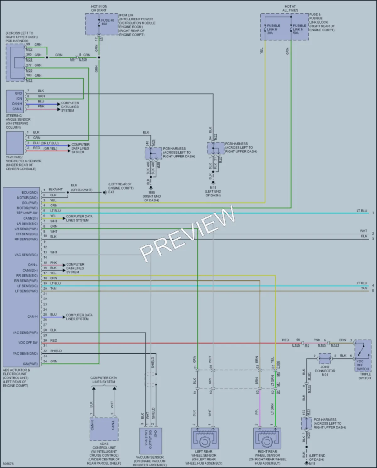 2018 Infiniti Q70Hybrid Anti Lock Brakes wiring diagram preview