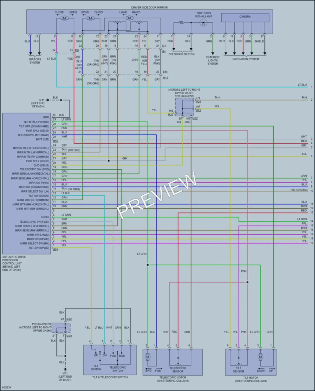 2018 Infiniti Q70Hybrid Memory Systems wiring diagram preview