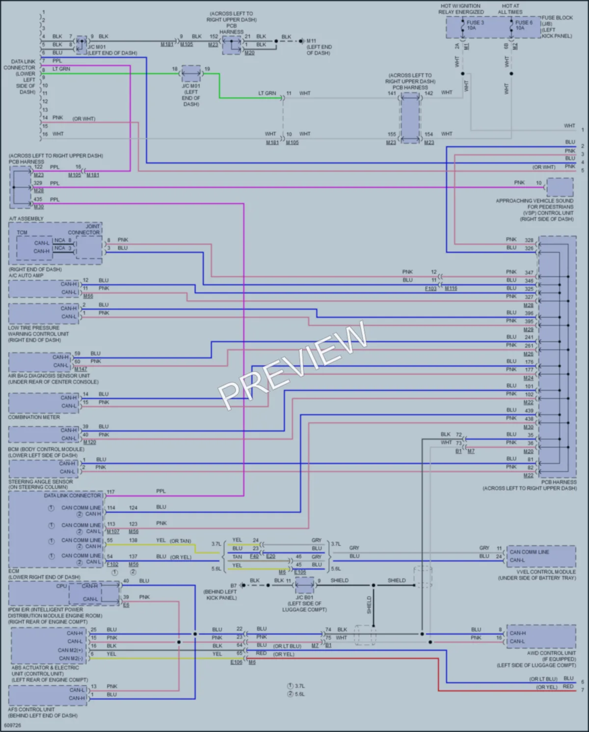 2018 Infiniti Q70L Computer Data Lines wiring diagram preview