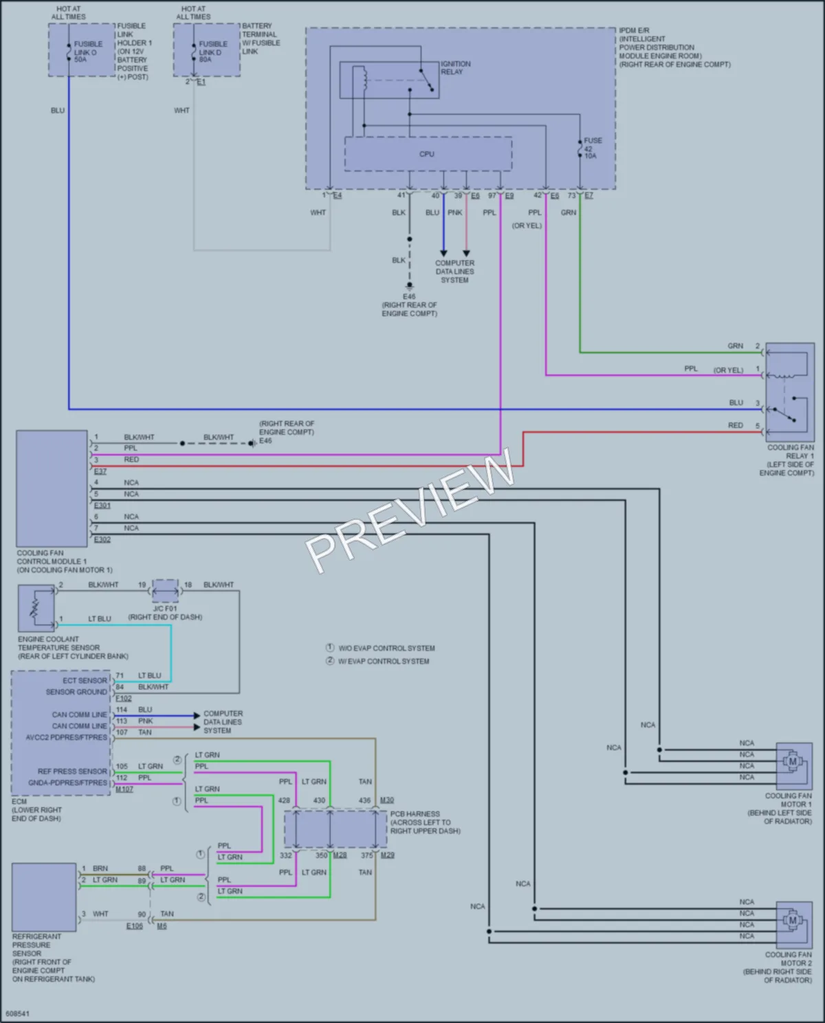 2018 Infiniti Q70L Cooling Fan wiring diagram preview