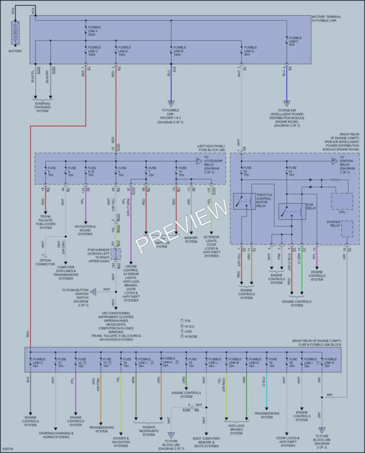 2018 Infiniti Q70L Power Distribution wiring diagram preview