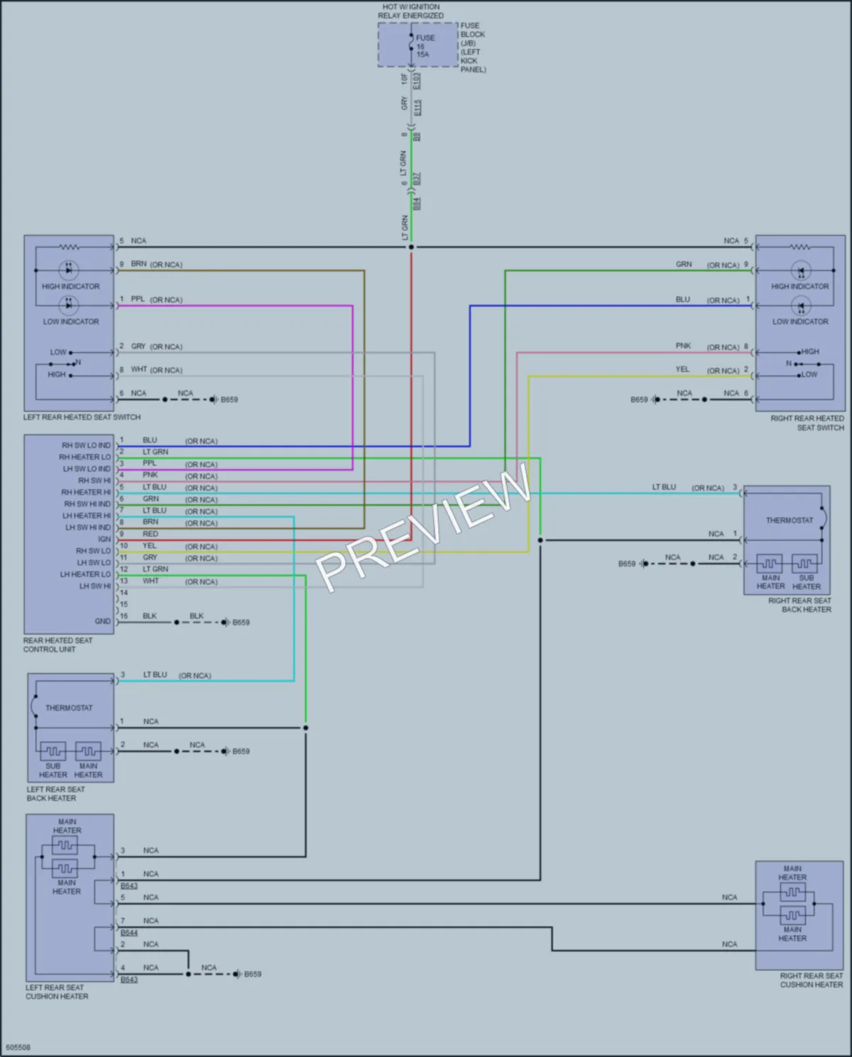 2018 Infiniti Q70L Power Seats wiring diagram preview