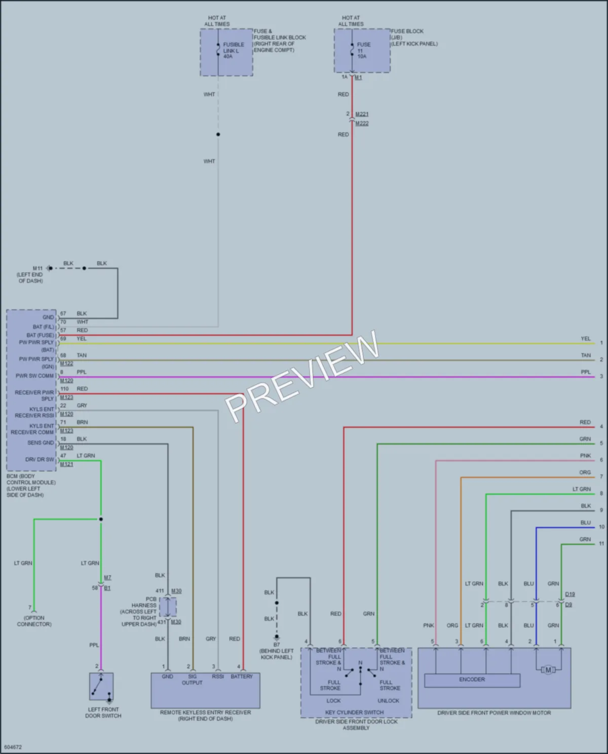 2018 Infiniti Q70L Power Windows wiring diagram preview