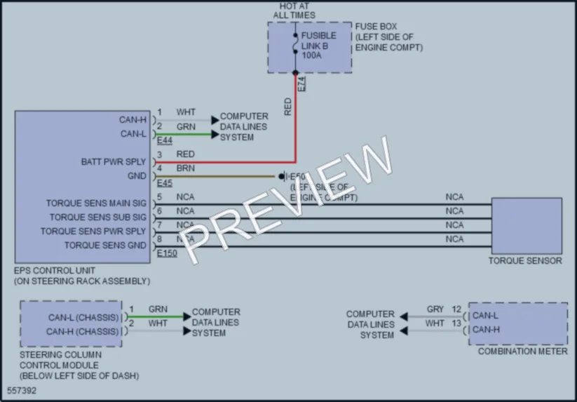2018 Infiniti QX30 Electronic Power Steering wiring diagram preview