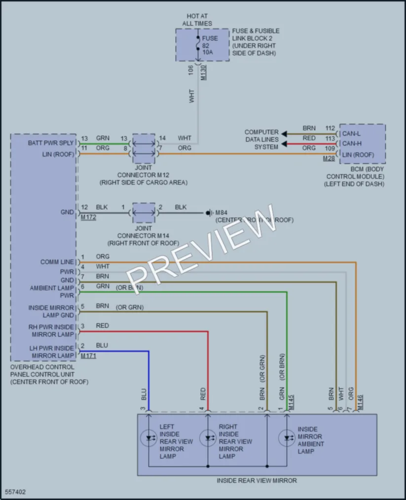 2018 Infiniti QX30 Power Mirrors wiring diagram preview