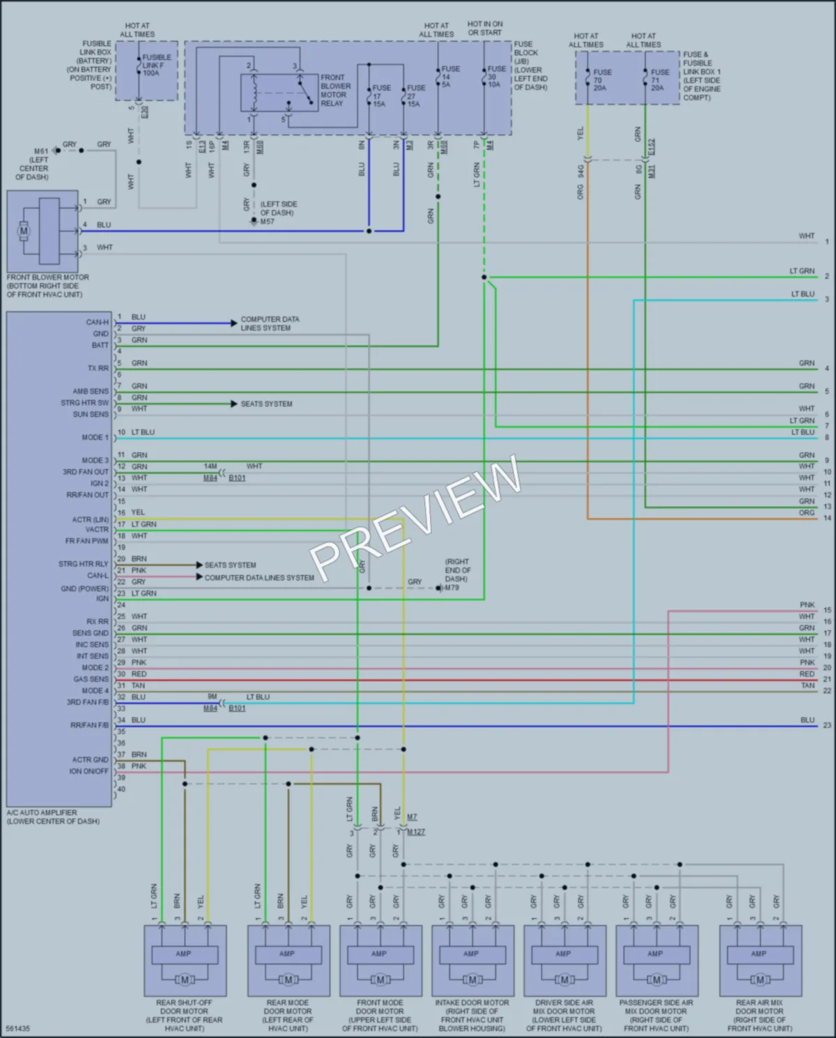 2018 Infiniti QX60 Air Conditioning wiring diagram preview