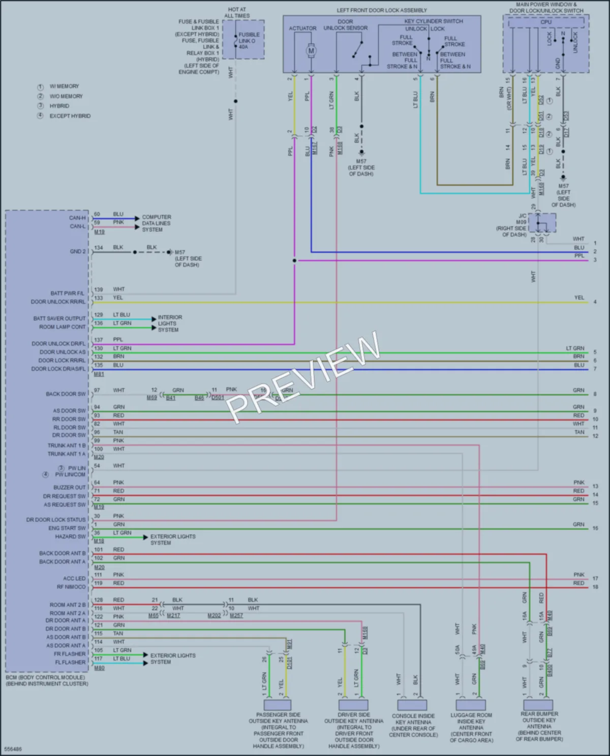 2018 Infiniti QX60 Anti Theft wiring diagram preview