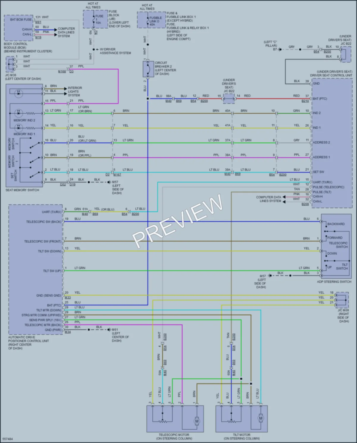 2018 Infiniti QX60 Memory Systems wiring diagram preview
