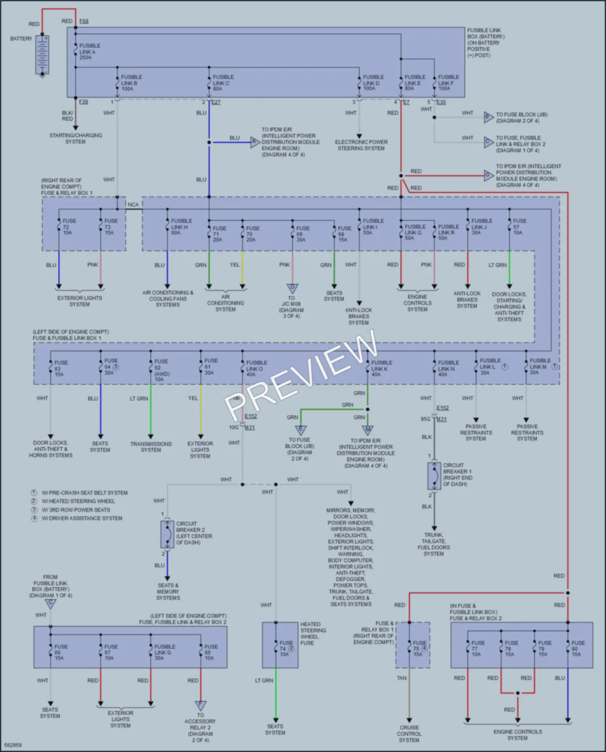 2018 Infiniti QX60 Power Distribution wiring diagram preview