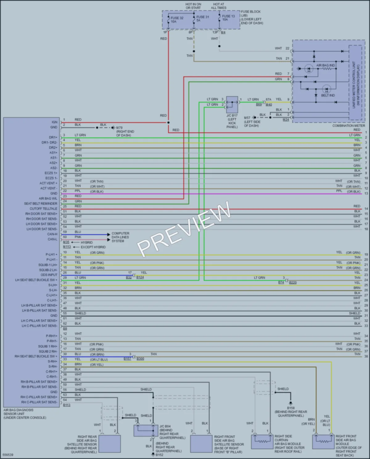 2018 Infiniti QX60 Supplemental Restraints wiring diagram preview