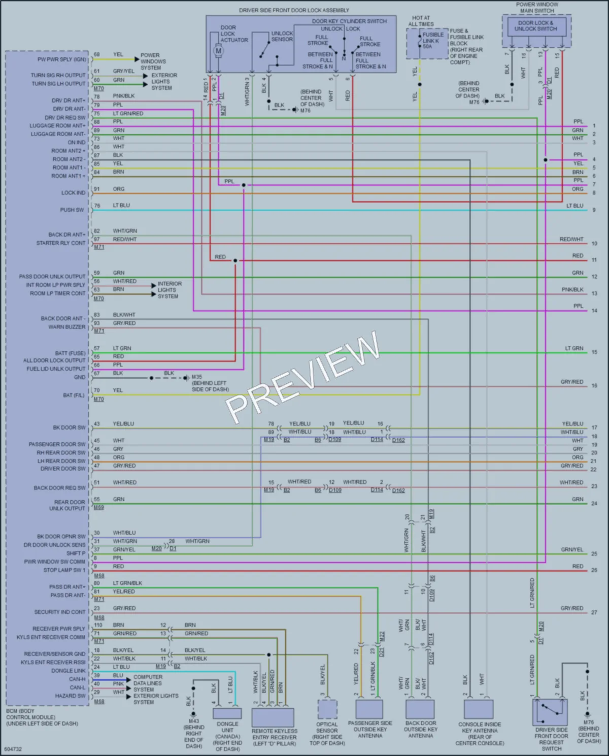 2018 Infiniti QX80 Anti Theft wiring diagram preview
