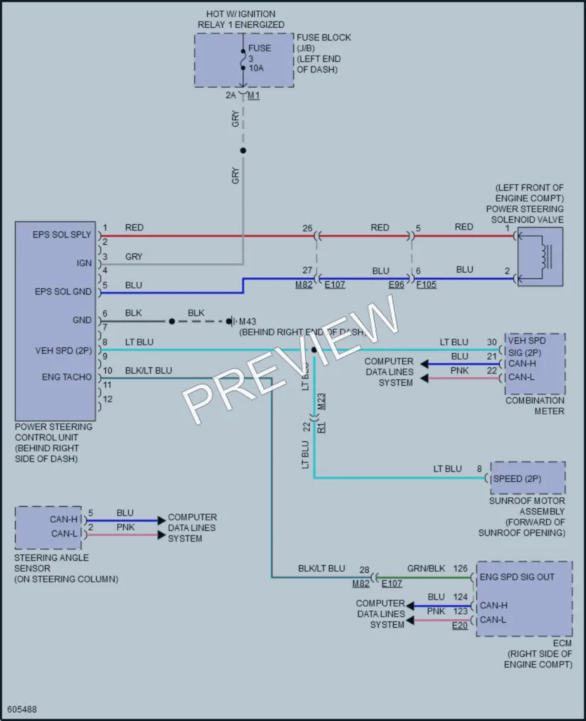 2018 Infiniti QX80 Electronic Power Steering wiring diagram preview