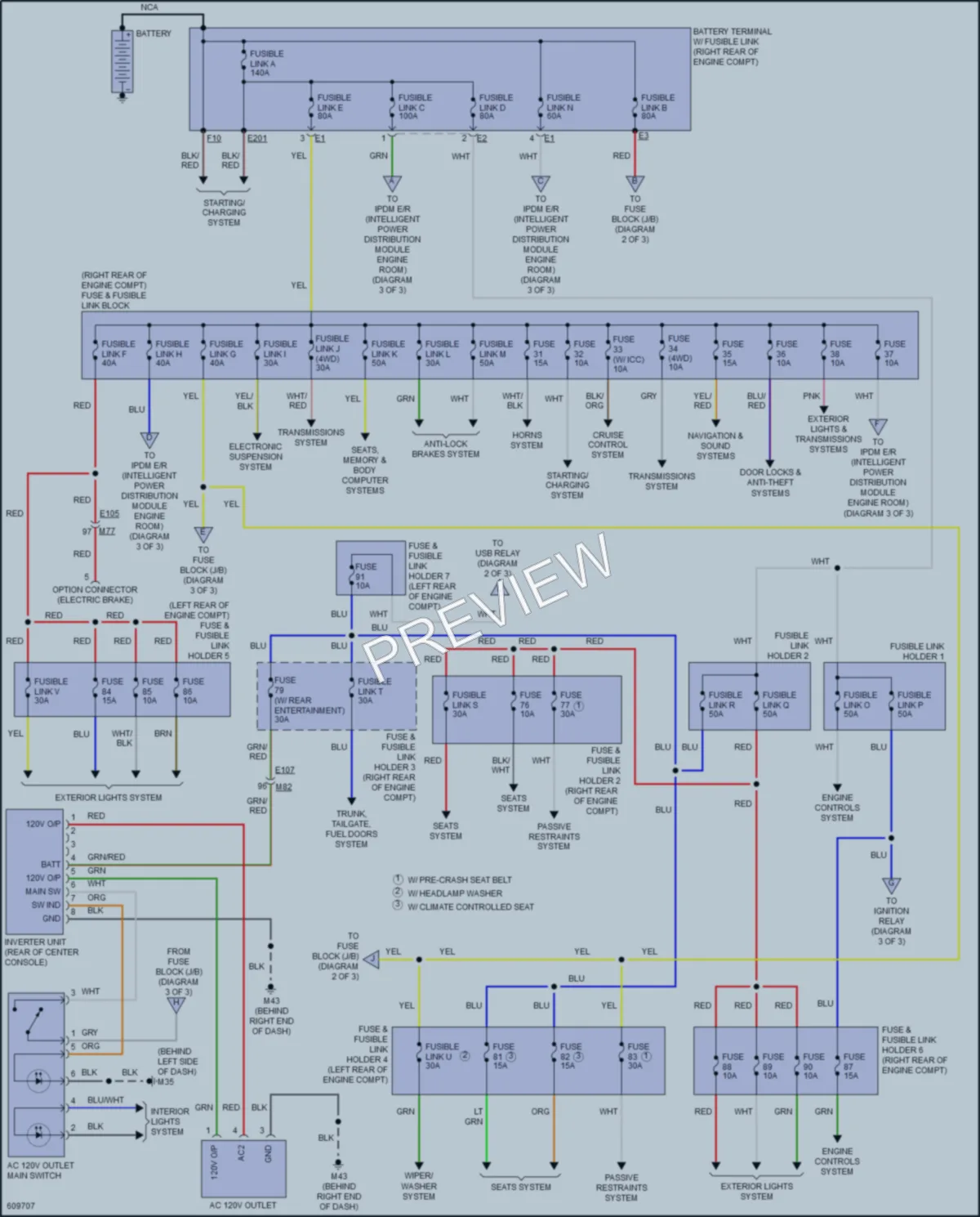 2018 Infiniti QX80 Power Distribution wiring diagram preview