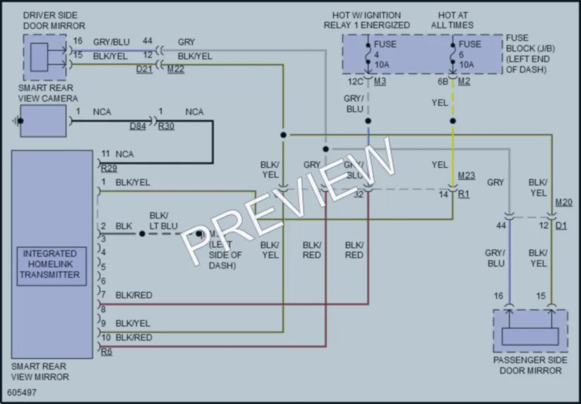 2018 Infiniti QX80 Power Mirrors wiring diagram preview
