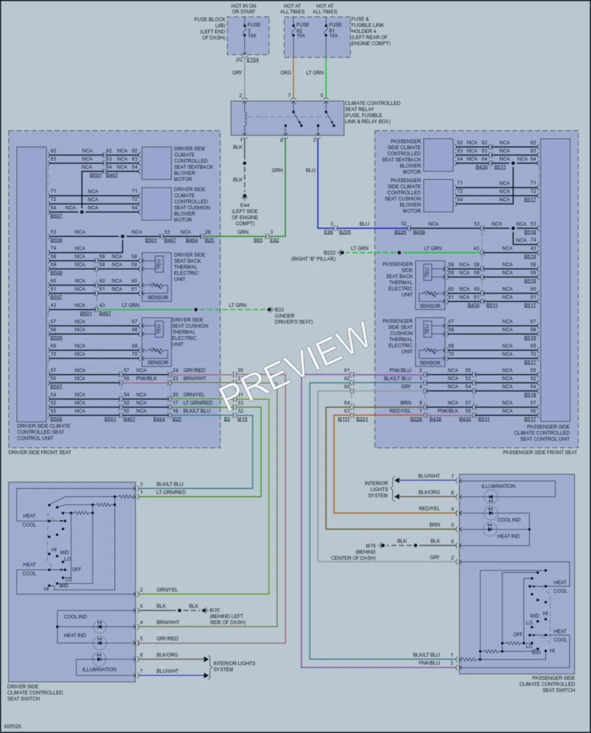 2018 Infiniti QX80 Power Seats wiring diagram preview