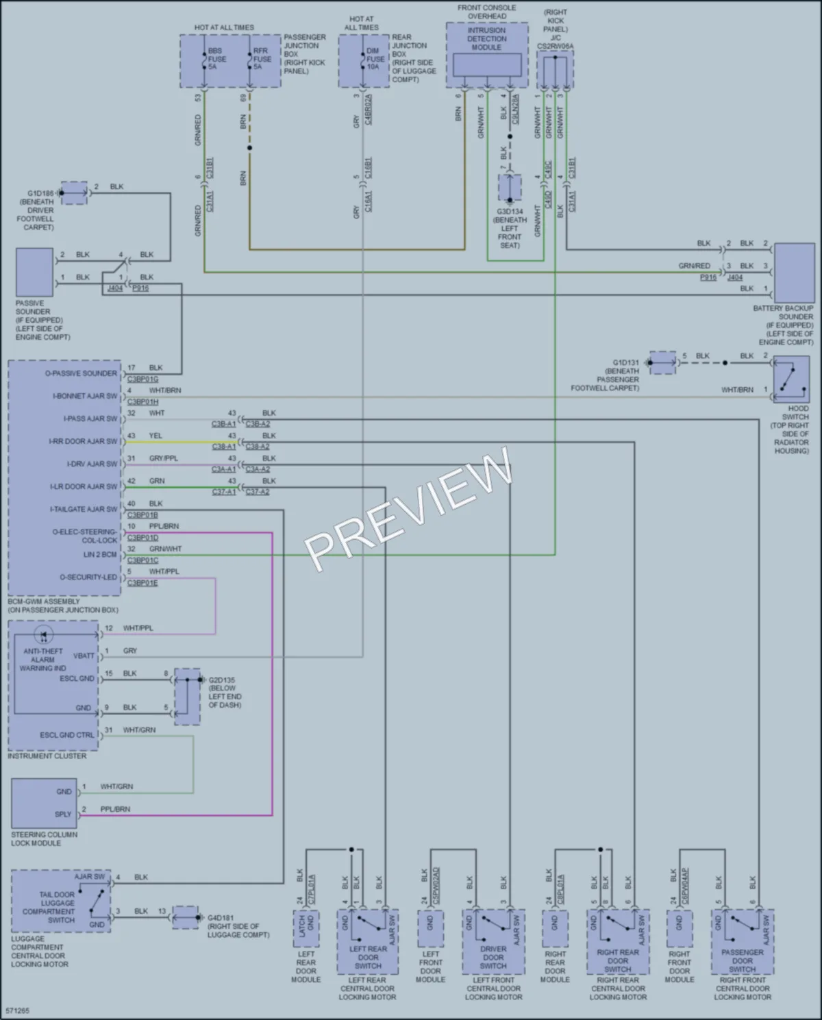2018 Jaguar XE Anti Theft Wiring Diagrams protected preview