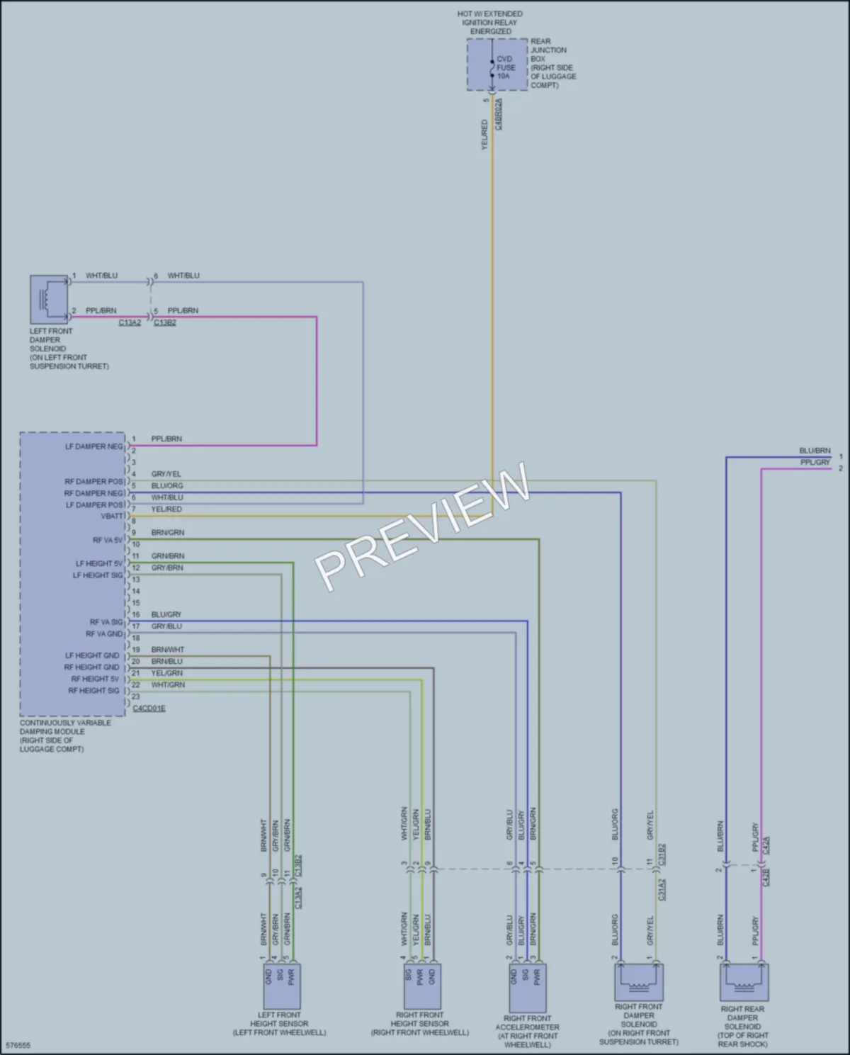 2018 Jaguar XE Electronic Suspension wiring diagram preview