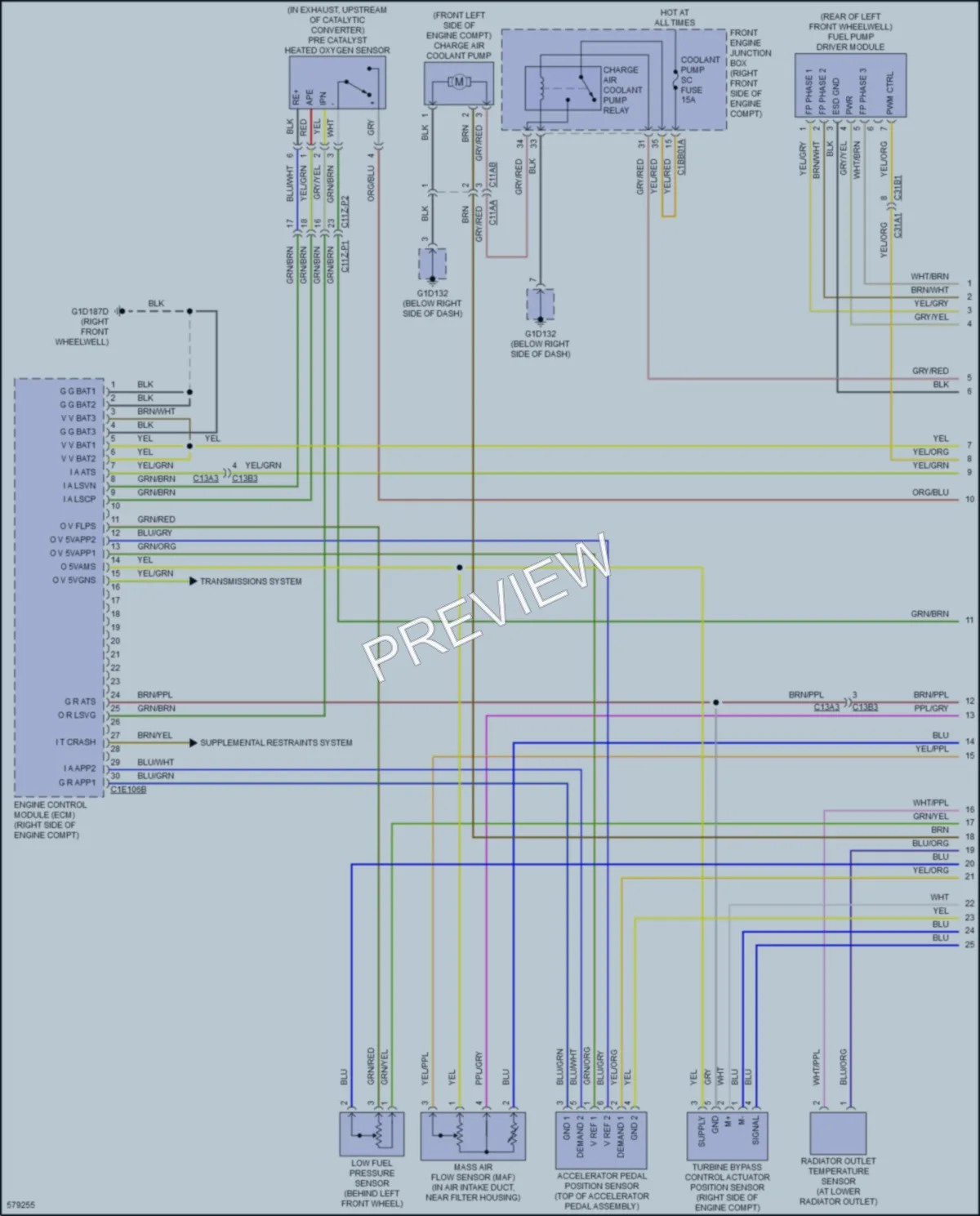2018 Jaguar XE Engine Performance wiring diagram preview