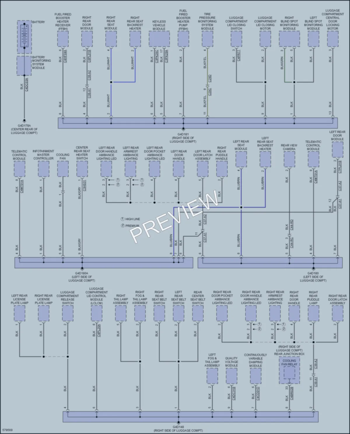 2018 Jaguar XE Ground Distribution wiring diagram preview