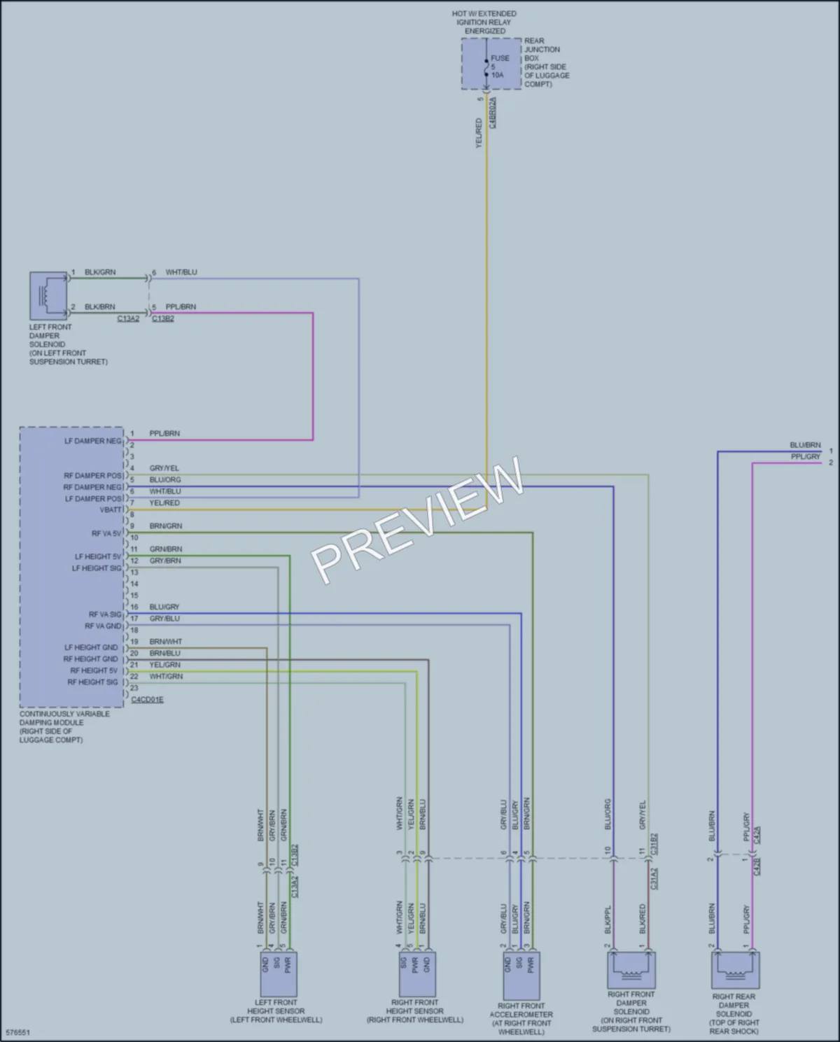 2018 Jaguar XF Electronic Suspension wiring diagram preview