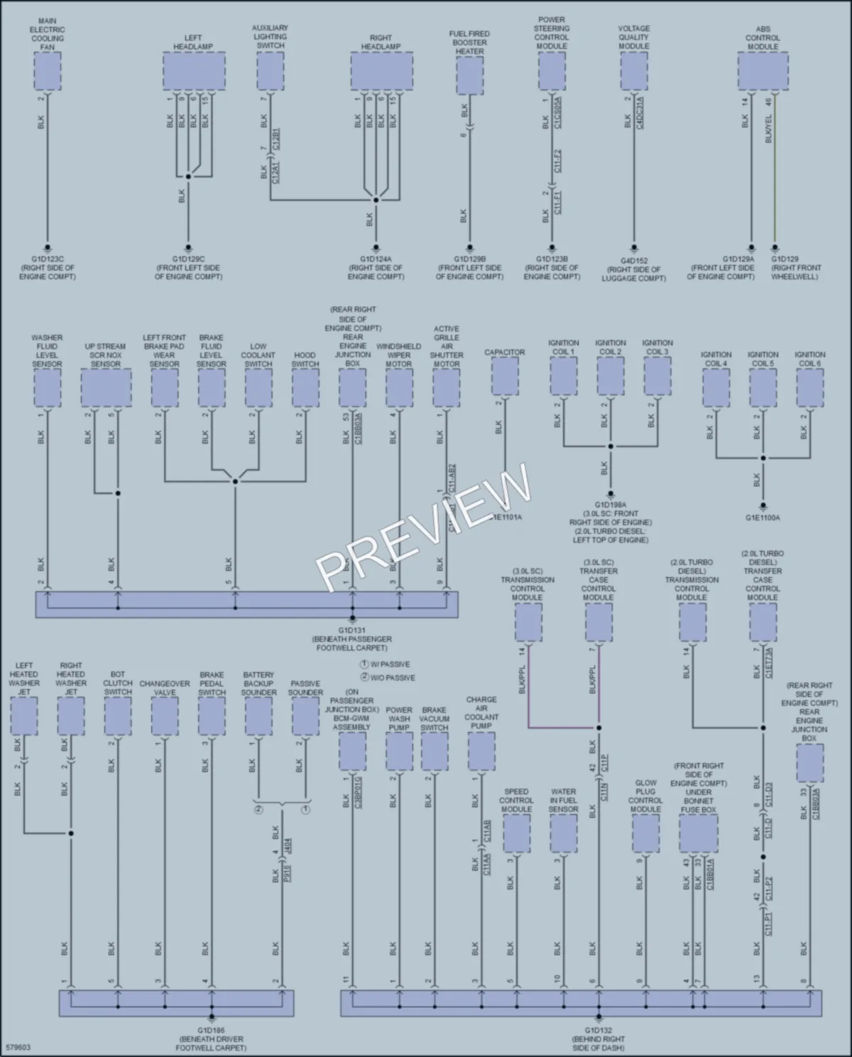 2018 Jaguar XF Ground Distribution wiring diagram preview